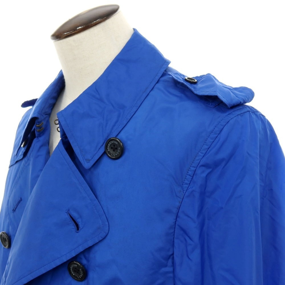 【中古】アクアスキュータム Aquascutum ポケッタブル ポリエステル トレンチコート ブルー【 サイズ42 】【 状態ランクC 】【 メンズ 】 [BPD]