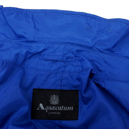 【中古】アクアスキュータム Aquascutum ポケッタブル ポリエステル トレンチコート ブルー【サイズ42】【 状態ランクC 】【 メンズ 】