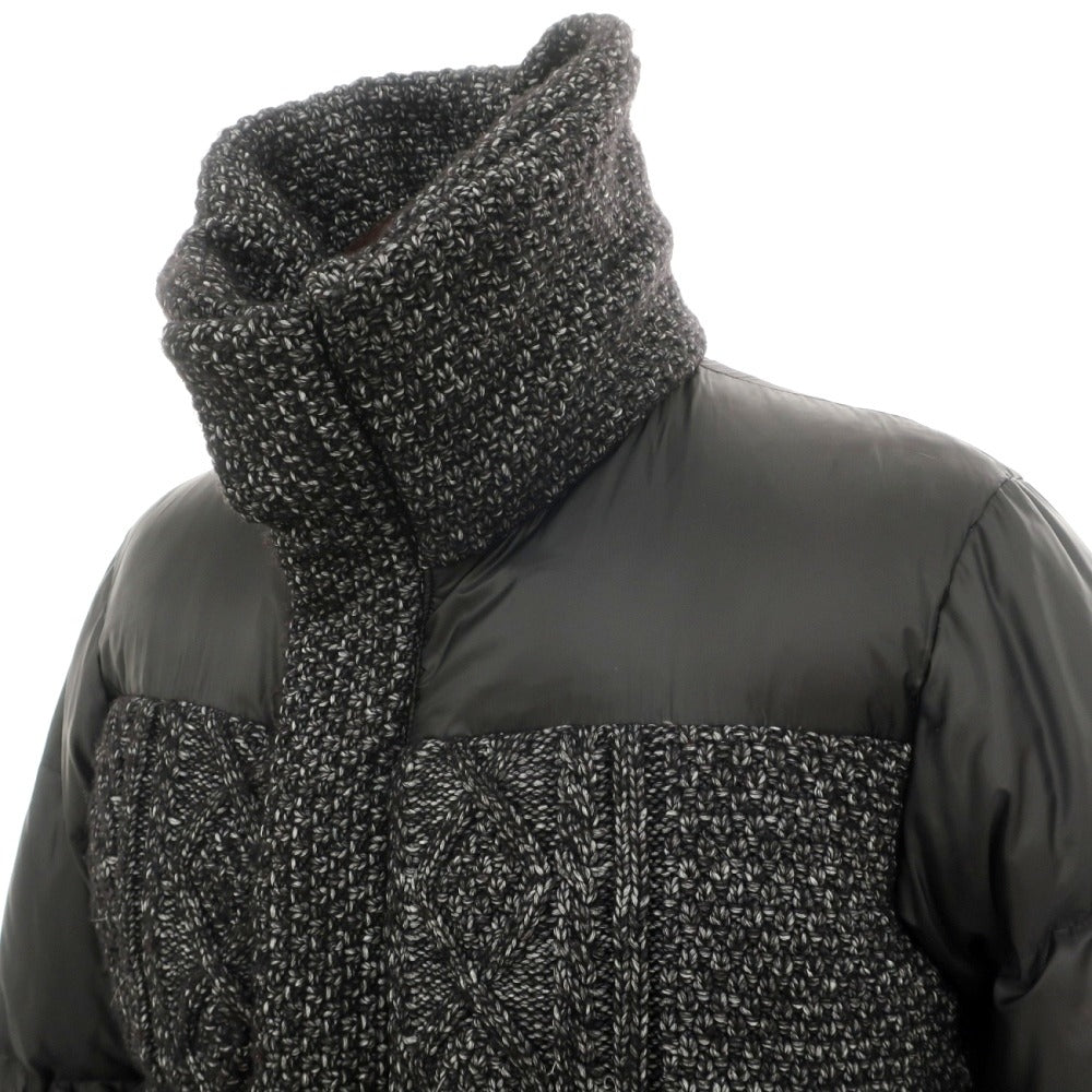 【中古】ザダファーオブセントジョージ The DUFFER of ST.GEORGE ニット 切替 ダウンジャケット ブラック系【サイズXL】【 状態ランクB 】【 メンズ 】