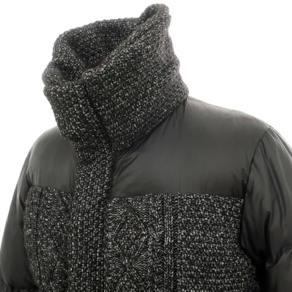 【中古】ザダファーオブセントジョージ The DUFFER of ST.GEORGE ニット 切替 ダウンジャケット ブラック系【サイズXL】【 状態ランクB 】【 メンズ 】