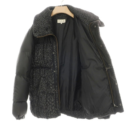 【中古】ザダファーオブセントジョージ The DUFFER of ST.GEORGE ニット 切替 ダウンジャケット ブラック系【サイズXL】【 状態ランクB 】【 メンズ 】