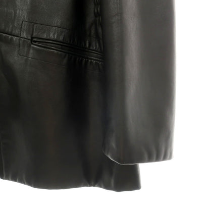 【中古】アルマーニ コレッツォーニ ARMANI COLLEZIONI ラムスキン ナッパ レザーブルゾン ブラック【サイズ52】【 状態ランクC 】【 メンズ 】