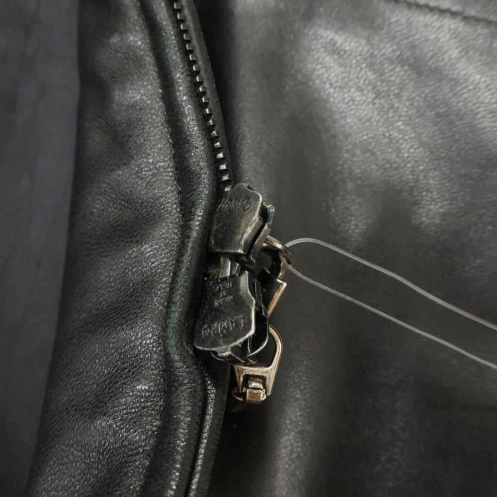 【中古】アルマーニ コレッツォーニ ARMANI COLLEZIONI ラムスキン ナッパ レザーブルゾン ブラック【サイズ52】【 状態ランクC 】【 メンズ 】