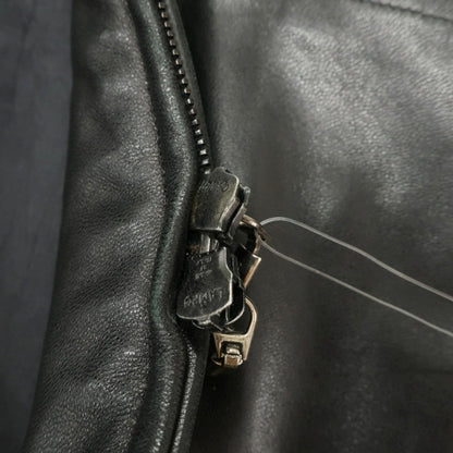 【中古】アルマーニ コレッツォーニ ARMANI COLLEZIONI ラムスキン ナッパ レザーブルゾン ブラック【サイズ52】【 状態ランクC 】【 メンズ 】