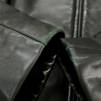 【中古】アルマーニ コレッツォーニ ARMANI COLLEZIONI ラムスキン ナッパ レザーブルゾン ブラック【サイズ52】【 状態ランクC 】【 メンズ 】