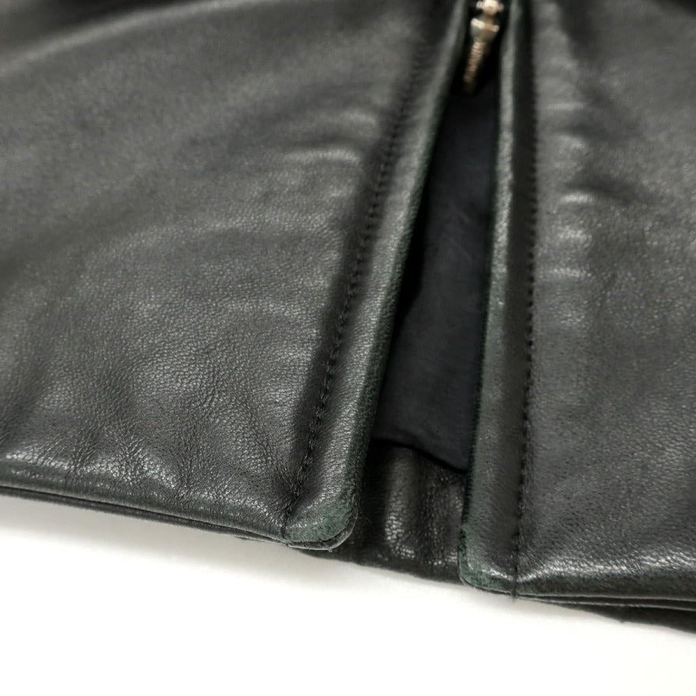 【中古】アルマーニ コレッツォーニ ARMANI COLLEZIONI ラムスキン ナッパ レザーブルゾン ブラック【サイズ52】【 状態ランクC 】【 メンズ 】