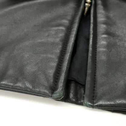 【中古】アルマーニ コレッツォーニ ARMANI COLLEZIONI ラムスキン ナッパ レザーブルゾン ブラック【サイズ52】【 状態ランクC 】【 メンズ 】