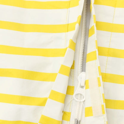 【中古】ヘリーハンセン HELLY HANSEN ナイロン ボーダー フーデッドレインブルゾン ホワイトxイエロー【サイズXL】【 状態ランクC 】【 メンズ 】