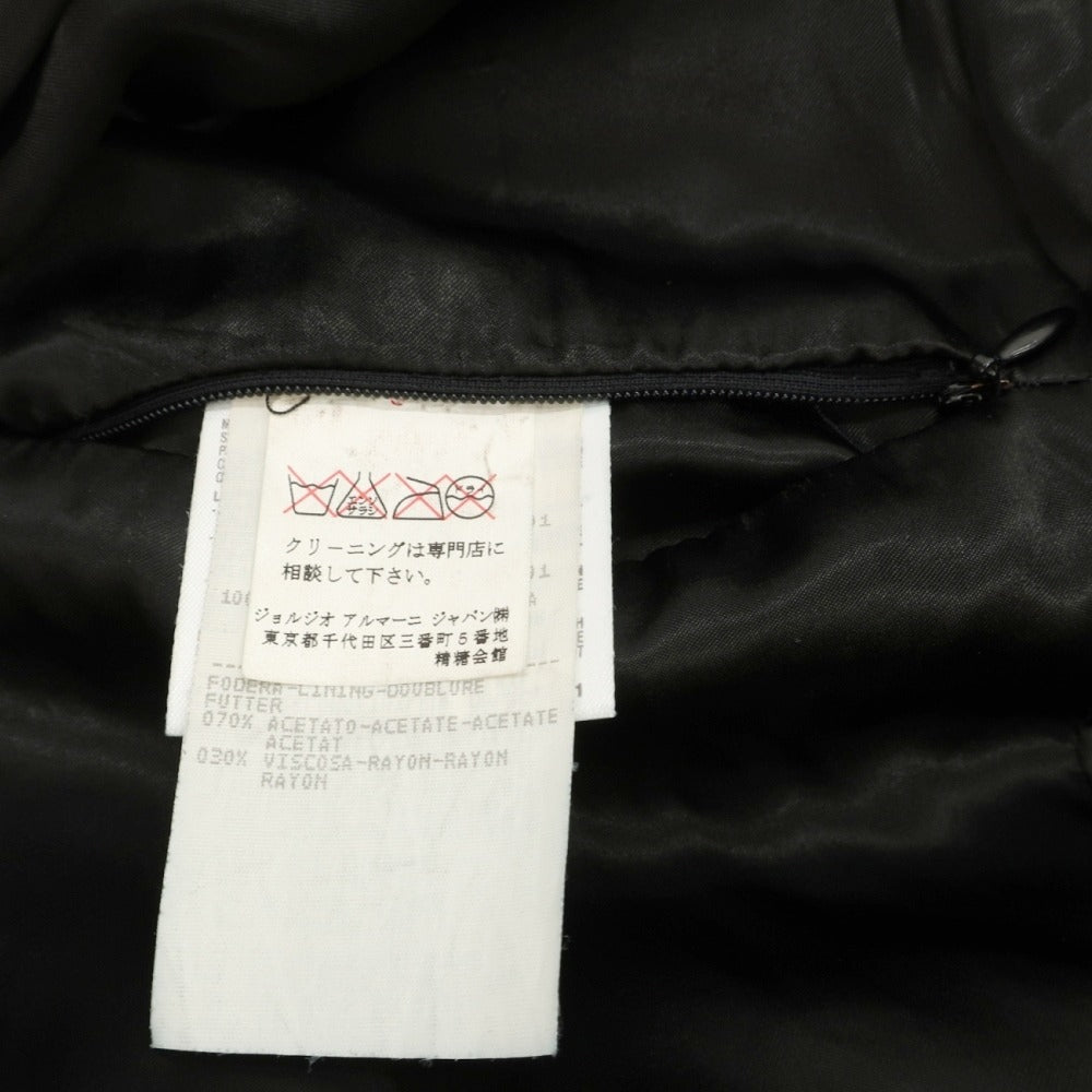 【中古】ジョルジオアルマーニ GIORGIO ARMANI LE COLLEZIONI ラムレザー 3B カジュアルジャケット ブラック【サイズ52】【 状態ランクC 】【 メンズ 】