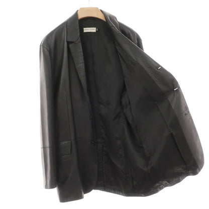 【中古】ジョルジオアルマーニ GIORGIO ARMANI LE COLLEZIONI ラムレザー 3B カジュアルジャケット ブラック【サイズ52】【 状態ランクC 】【 メンズ 】