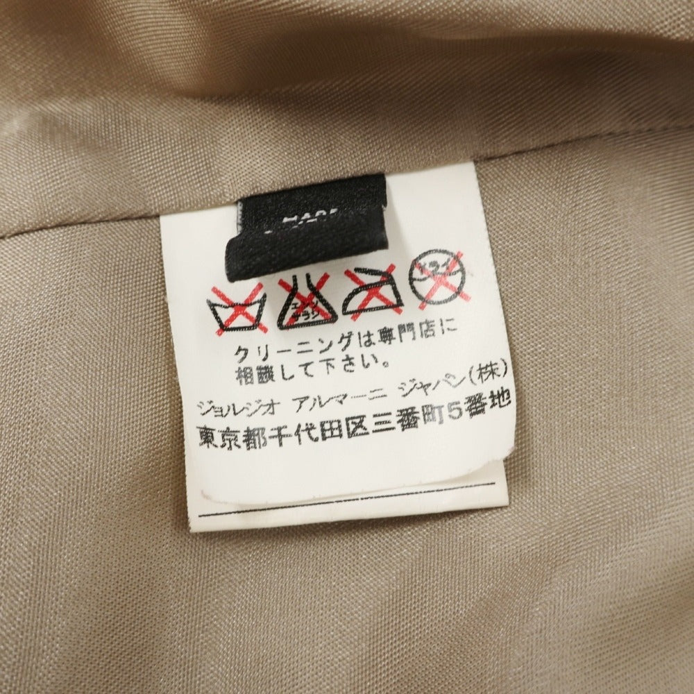 【中古】アルマーニ コレッツォーニ ARMANI COLLEZIONI レザー 3つボタン＆ダブルジップ カジュアルジャケット ライトグレージュ【サイズ50】【 状態ランクD 】【 メンズ 】