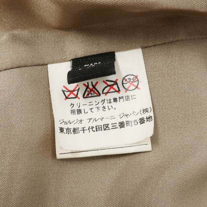 【中古】アルマーニ コレッツォーニ ARMANI COLLEZIONI レザー 3つボタン＆ダブルジップ カジュアルジャケット ライトグレージュ【サイズ50】【 状態ランクD 】【 メンズ 】