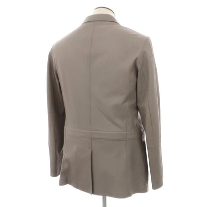 【中古】アルマーニ コレッツォーニ ARMANI COLLEZIONI レザー 3つボタン＆ダブルジップ カジュアルジャケット ライトグレージュ【サイズ50】【 状態ランクD 】【 メンズ 】