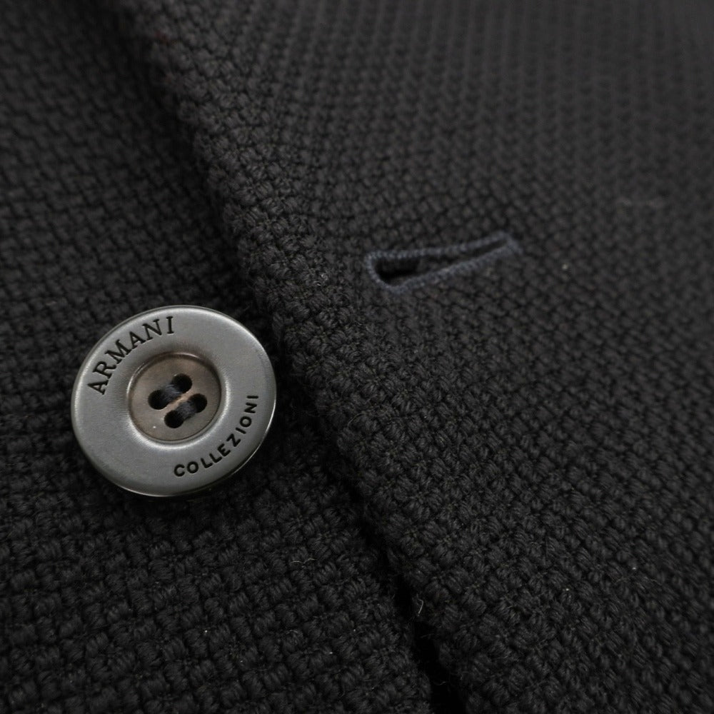 【中古】アルマーニ コレッツォーニ ARMANI COLLEZIONI ウールカシミヤ 5B カジュアルジャケット ブラック【サイズ52】【 状態ランクC 】【 メンズ 】