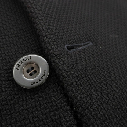 【中古】アルマーニ コレッツォーニ ARMANI COLLEZIONI ウールカシミヤ 5B カジュアルジャケット ブラック【サイズ52】【 状態ランクC 】【 メンズ 】