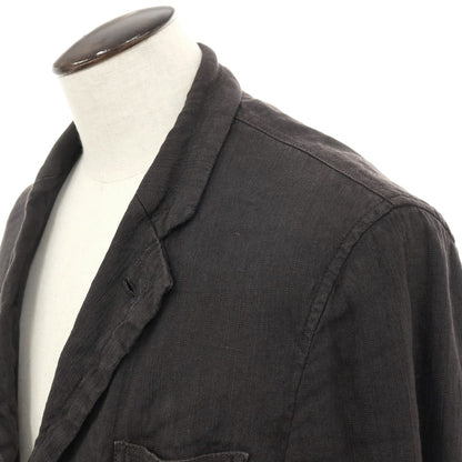 【SALE30%OFF/返品不可】【中古】アルマーニ コレッツォーニ ARMANI COLLEZIONI ストレッチ リネンコットン 3B カジュアルジャケット ブラック系（ダークグレー）【 サイズ52 】【 状態ランクD 】【 メンズ 】