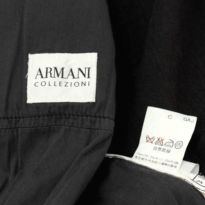 【SALE30%OFF/返品不可】【中古】アルマーニ コレッツォーニ ARMANI COLLEZIONI ストレッチ リネンコットン 3B カジュアルジャケット ブラック系（ダークグレー）【 サイズ52 】【 状態ランクD 】【 メンズ 】