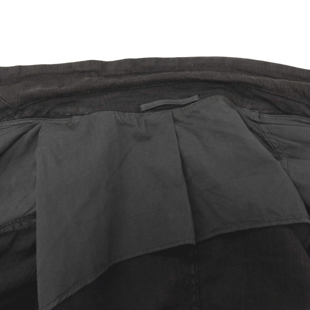 【SALE30%OFF/返品不可】【中古】アルマーニ コレッツォーニ ARMANI COLLEZIONI ストレッチ リネンコットン 3B カジュアルジャケット ブラック系（ダークグレー）【 サイズ52 】【 状態ランクD 】【 メンズ 】