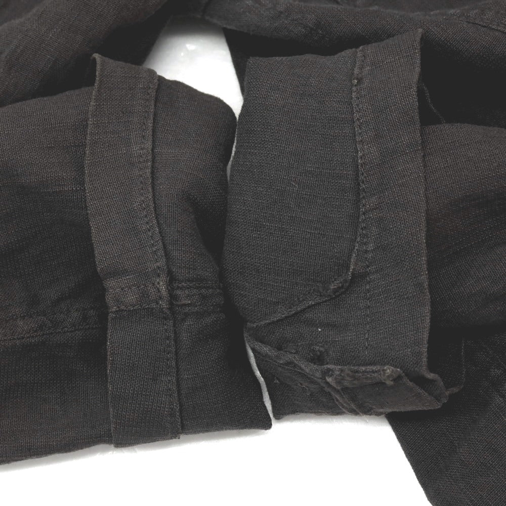 【SALE30%OFF/返品不可】【中古】アルマーニ コレッツォーニ ARMANI COLLEZIONI ストレッチ リネンコットン 3B カジュアルジャケット ブラック系（ダークグレー）【 サイズ52 】【 状態ランクD 】【 メンズ 】
