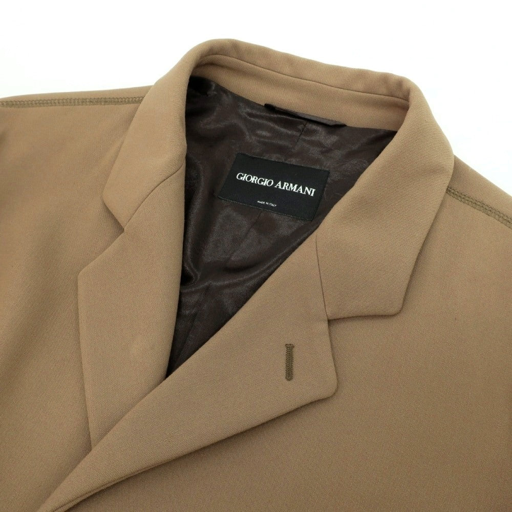 【中古】ジョルジオアルマーニ GIORGIO ARMANI ポリエステルレーヨンウール 3B カジュアルジャケット ダークベージュ【サイズ52】【 状態ランクC 】【 メンズ 】