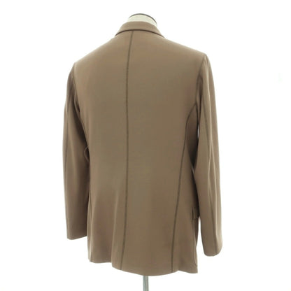 【中古】ジョルジオアルマーニ GIORGIO ARMANI ポリエステルレーヨンウール 3B カジュアルジャケット ダークベージュ【サイズ52】【 状態ランクC 】【 メンズ 】