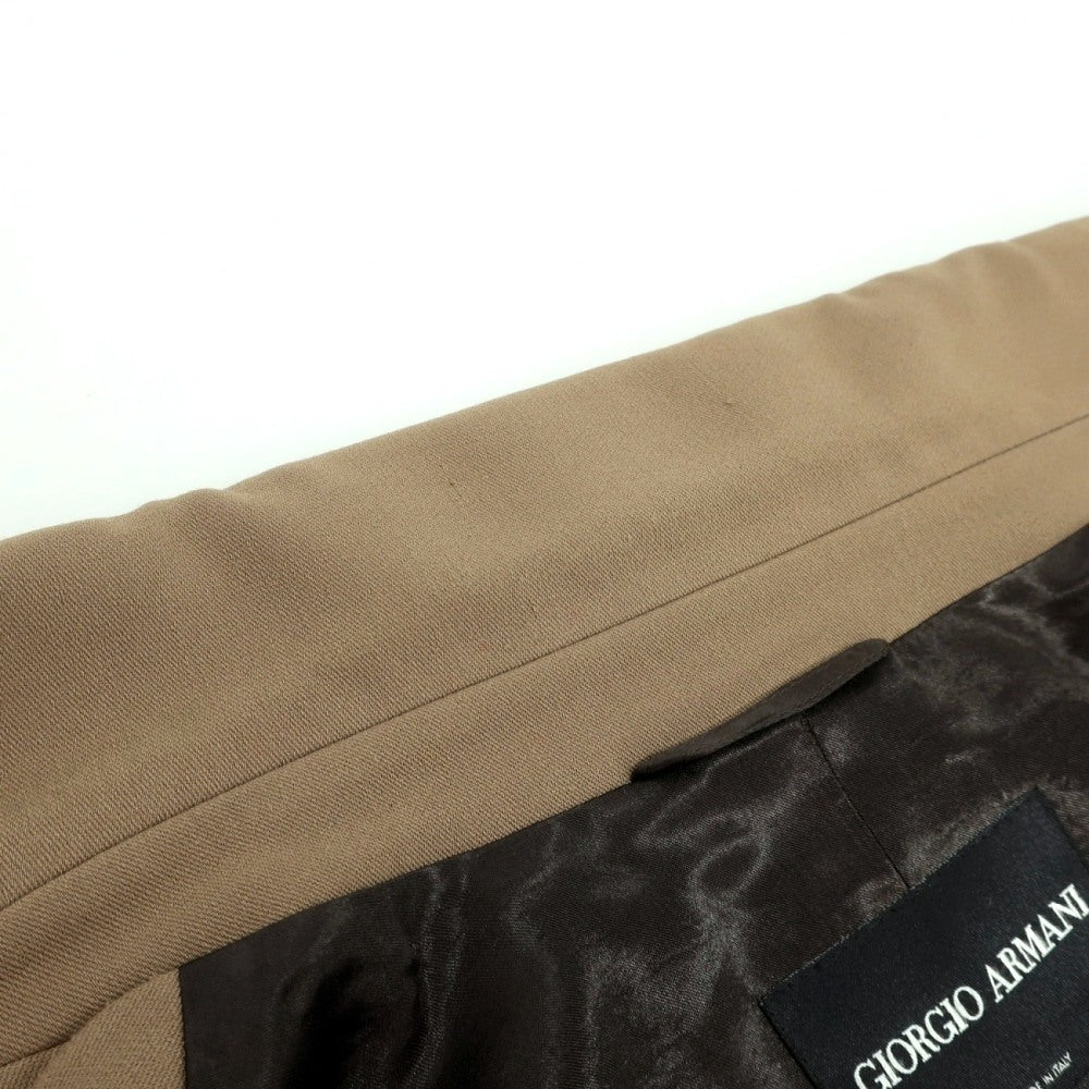 【中古】ジョルジオアルマーニ GIORGIO ARMANI ポリエステルレーヨンウール 3B カジュアルジャケット ダークベージュ【サイズ52】【 状態ランクC 】【 メンズ 】