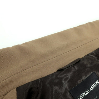 【中古】ジョルジオアルマーニ GIORGIO ARMANI ポリエステルレーヨンウール 3B カジュアルジャケット ダークベージュ【サイズ52】【 状態ランクC 】【 メンズ 】