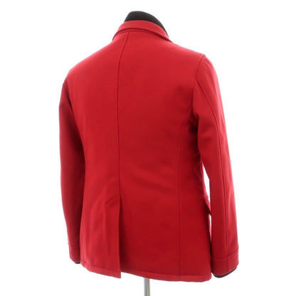 【中古】アルマーニ コレッツォーニ ARMANI COLLEZIONI カシミヤ混 ドッキング ジップアップ 中綿入り カジュアルジャケット レッド【サイズ52】【 状態ランクB 】【 メンズ 】