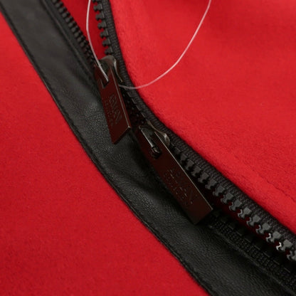 【中古】アルマーニ コレッツォーニ ARMANI COLLEZIONI カシミヤ混 ドッキング ジップアップ 中綿入り カジュアルジャケット レッド【サイズ52】【 状態ランクB 】【 メンズ 】