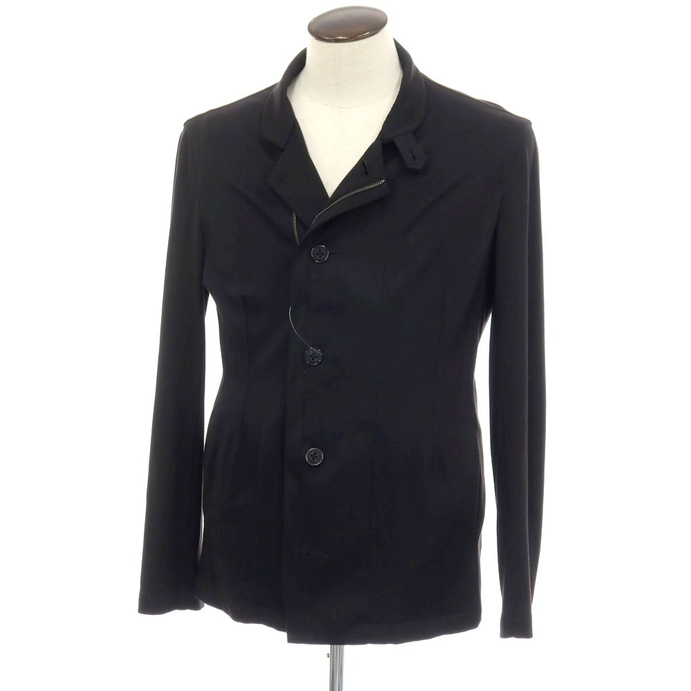 【中古】アルマーニ コレッツォーニ ARMANI COLLEZIONI レーヨンナイロン ジャージー カジュアルジャケット ブラック【サイズXL】【 状態ランクC 】【 メンズ 】