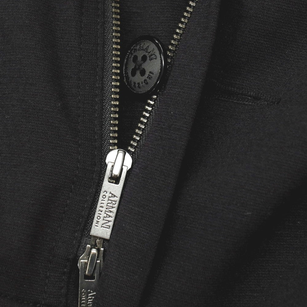 【中古】アルマーニ コレッツォーニ ARMANI COLLEZIONI レーヨンナイロン ジャージー カジュアルジャケット ブラック【サイズXL】【 状態ランクC 】【 メンズ 】
