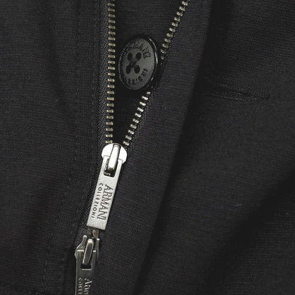 【中古】アルマーニ コレッツォーニ ARMANI COLLEZIONI レーヨンナイロン ジャージー カジュアルジャケット ブラック【サイズXL】【 状態ランクC 】【 メンズ 】