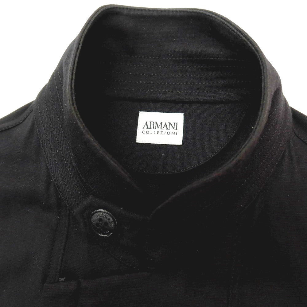 【中古】アルマーニ コレッツォーニ ARMANI COLLEZIONI レーヨンナイロン ジャージー カジュアルジャケット ブラック【サイズXL】【 状態ランクC 】【 メンズ 】