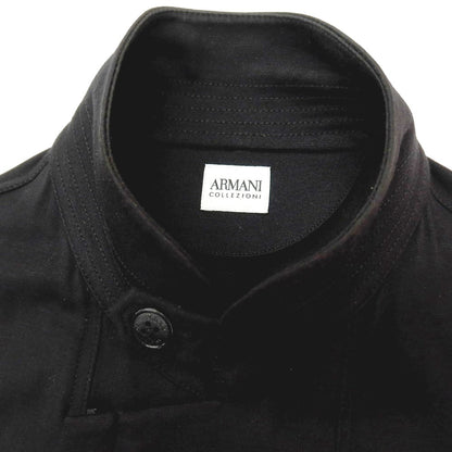【中古】アルマーニ コレッツォーニ ARMANI COLLEZIONI レーヨンナイロン ジャージー カジュアルジャケット ブラック【サイズXL】【 状態ランクC 】【 メンズ 】