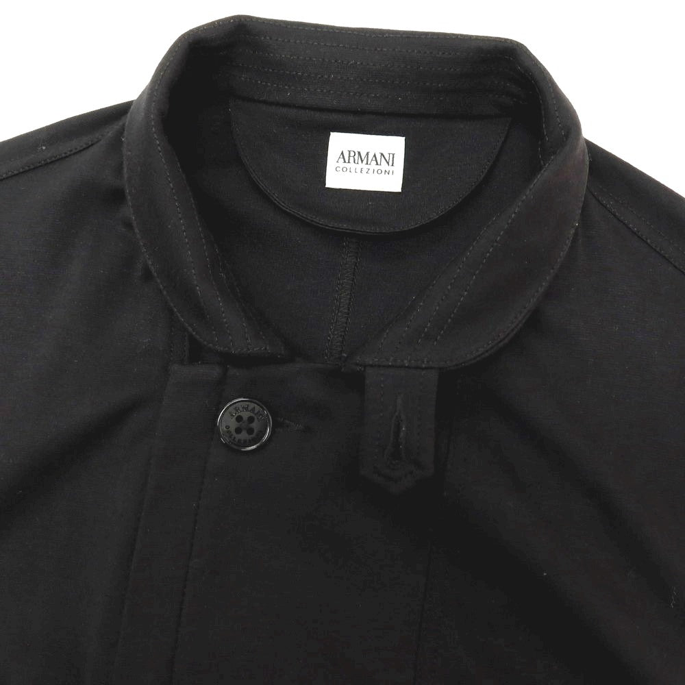 【中古】アルマーニ コレッツォーニ ARMANI COLLEZIONI レーヨンナイロン ジャージー カジュアルジャケット ブラック【サイズXL】【 状態ランクC 】【 メンズ 】