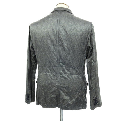 【中古】アルマーニ コレッツォーニ ARMANI COLLEZIONI WATER REPELLENT ポリエステルコットン金属繊維 3B カジュアルジャケット グレー【サイズ52】【 状態ランクC 】【 メンズ 】
