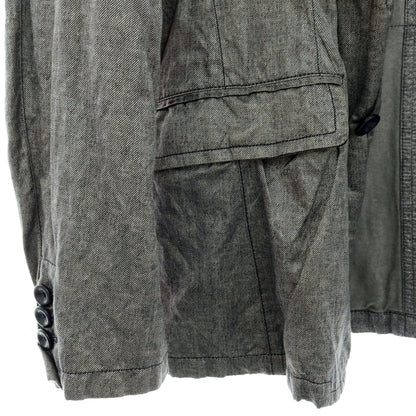 【中古】アルマーニ コレッツォーニ ARMANI COLLEZIONI WATER REPELLENT ポリエステルコットン金属繊維 3B カジュアルジャケット グレー【サイズ52】【 状態ランクC 】【 メンズ 】