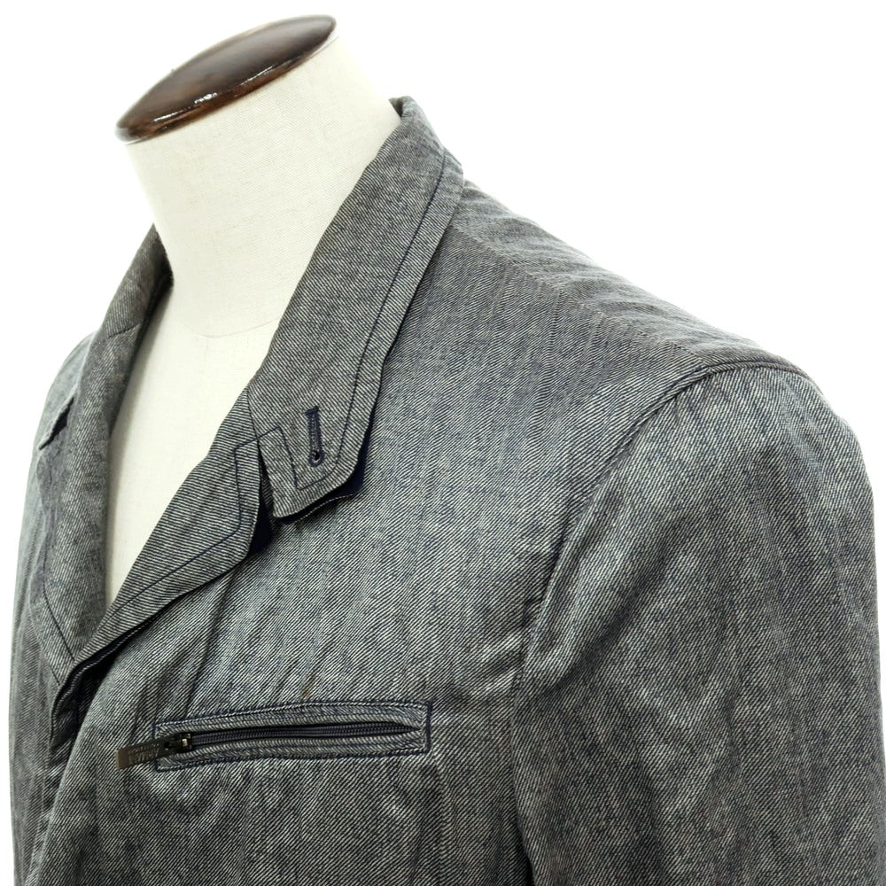 【中古】アルマーニ コレッツォーニ ARMANI COLLEZIONI WATER REPELLENT ポリエステルコットン金属繊維 3B カジュアルジャケット グレー【サイズ52】【 状態ランクC 】【 メンズ 】