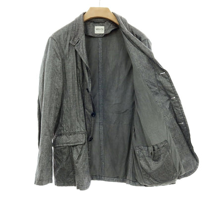 【中古】アルマーニ コレッツォーニ ARMANI COLLEZIONI WATER REPELLENT ポリエステルコットン金属繊維 3B カジュアルジャケット グレー【サイズ52】【 状態ランクC 】【 メンズ 】