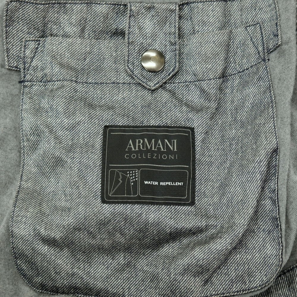 【中古】アルマーニ コレッツォーニ ARMANI COLLEZIONI WATER REPELLENT ポリエステルコットン金属繊維 3B カジュアルジャケット グレー【サイズ52】【 状態ランクC 】【 メンズ 】