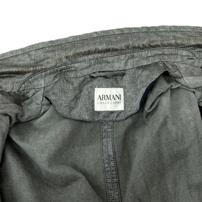 【中古】アルマーニ コレッツォーニ ARMANI COLLEZIONI WATER REPELLENT ポリエステルコットン金属繊維 3B カジュアルジャケット グレー【サイズ52】【 状態ランクC 】【 メンズ 】