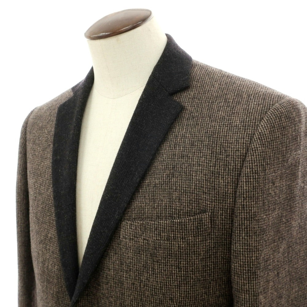 【中古】シスレー SYSLEY ウールポリエステルレーヨン 2B カジュアルジャケット グレージュ系xブラック【サイズ52】【 状態ランクB 】【 メンズ 】