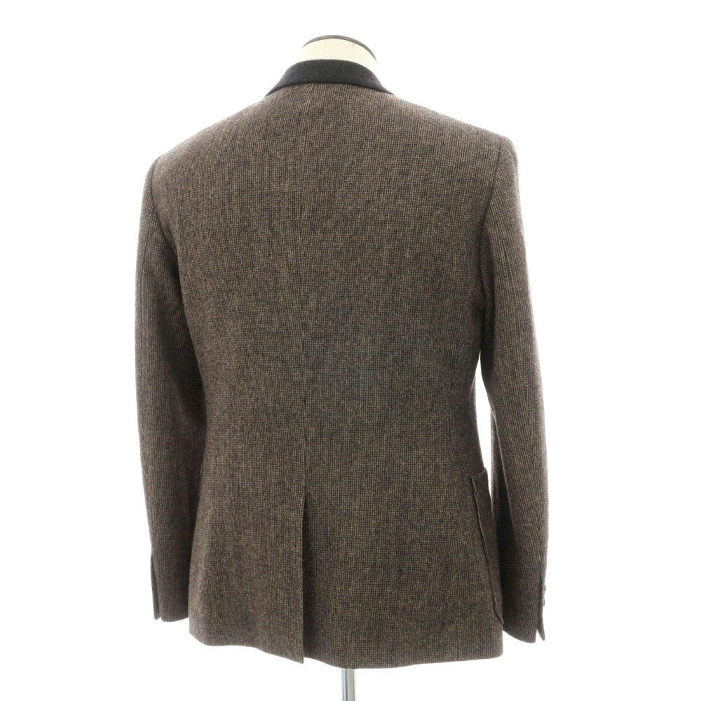 【中古】シスレー SYSLEY ウールポリエステルレーヨン 2B カジュアルジャケット グレージュ系xブラック【サイズ52】【 状態ランクB 】【 メンズ 】