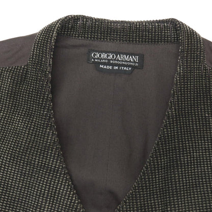 【中古】ジョルジオアルマーニ GIORGIO ARMANI コットン コーデュロイ カジュアル系ジレ ベスト グレー【サイズ52】【 状態ランクC 】【 メンズ 】