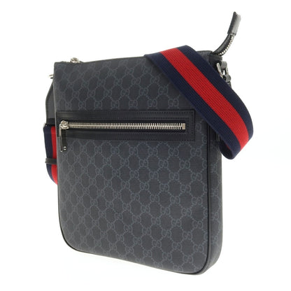【中古】グッチ GUCCI GGキャンバス 792081 ショルダーバッグ ブラックxグレー【 状態ランクA 】【 メンズ 】