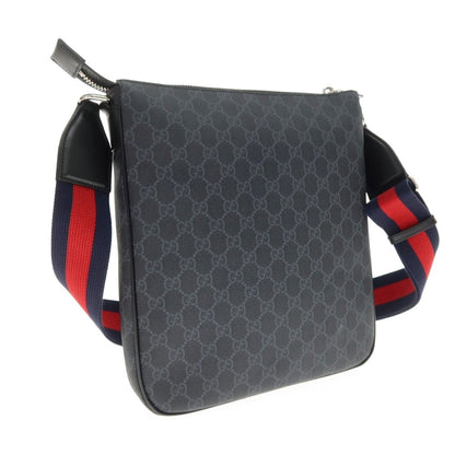 【中古】グッチ GUCCI GGキャンバス 792081 ショルダーバッグ ブラックxグレー【 状態ランクA 】【 メンズ 】