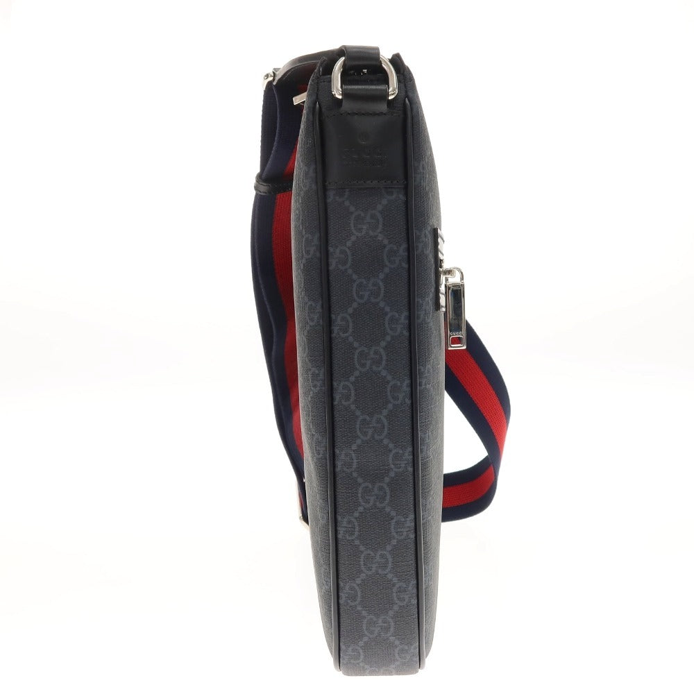 【中古】グッチ GUCCI GGキャンバス 792081 ショルダーバッグ ブラックxグレー【 状態ランクA 】【 メンズ 】