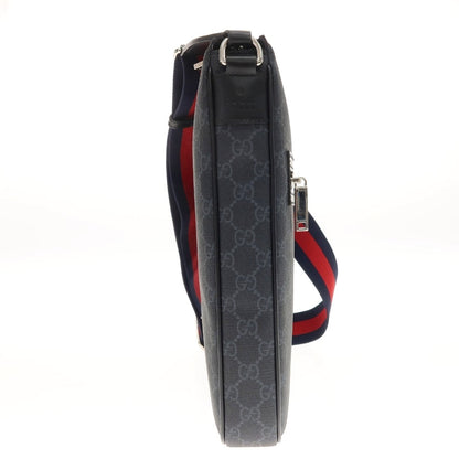 【中古】グッチ GUCCI GGキャンバス 792081 ショルダーバッグ ブラックxグレー【 状態ランクA 】【 メンズ 】