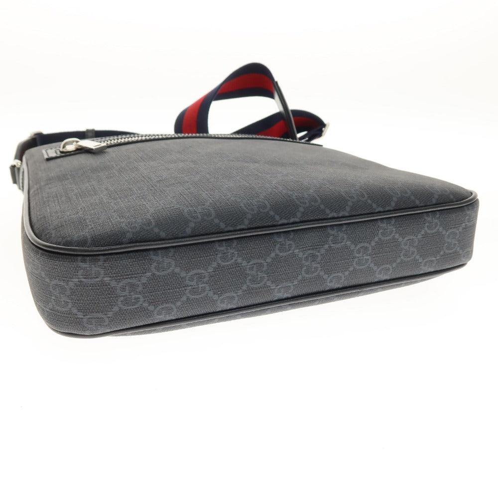 【中古】グッチ GUCCI GGキャンバス 792081 ショルダーバッグ ブラックxグレー【 状態ランクA 】【 メンズ 】