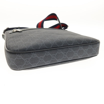 【中古】グッチ GUCCI GGキャンバス 792081 ショルダーバッグ ブラックxグレー【 状態ランクA 】【 メンズ 】